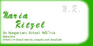 maria ritzel business card